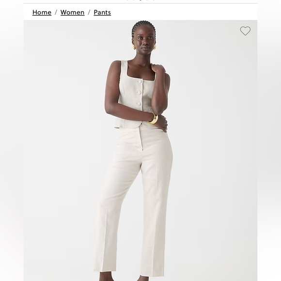 JCREW Matching White Kate linen pants and Parke blazer - Picture 1 of 16